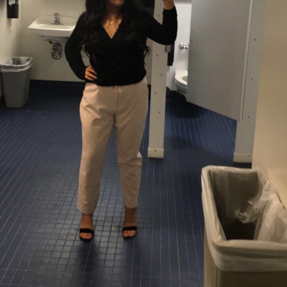 light pink slacks